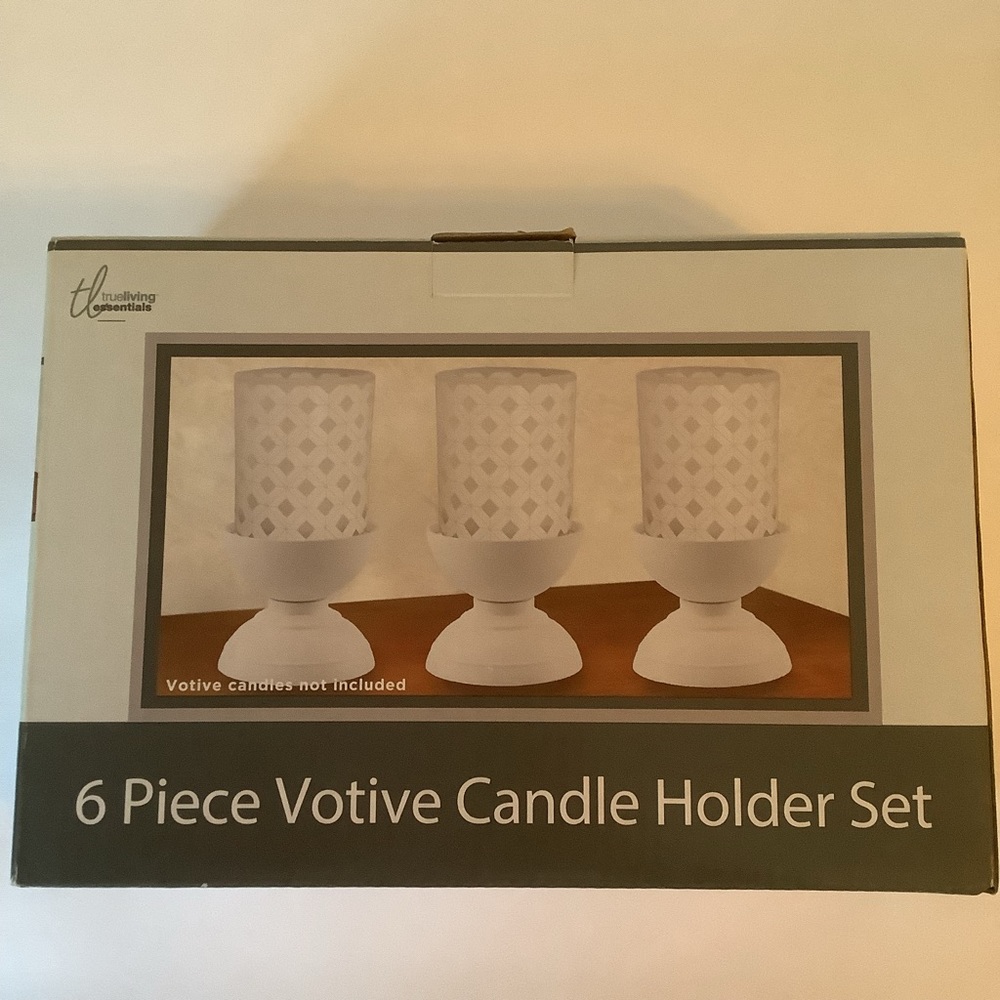 True Living Essentials 6 Piece Votive Candle Holder Set